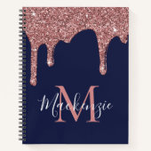 Carnet Parties scintillant rose Gold Sparkle Drives Marin (Devant)