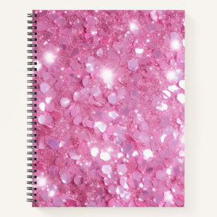 Carnet Parties scintillant rose moderne