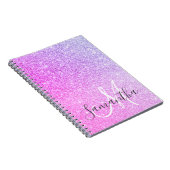 Carnet Parties scintillant rose moderne étincelles Nom pe (Côté Droit)