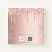 Carnet Parties scintillant rose or blush (Dos)