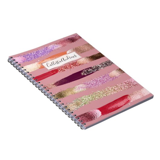 Carnet Parties scintillant rose or de Glam de fille Broch (Côté Droit)