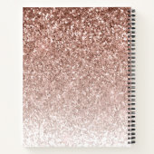 Carnet Parties scintillant rose or Rose fillette étincela (Dos)