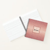 Carnet parties scintillant rose or rose monogramme (Intérieur)