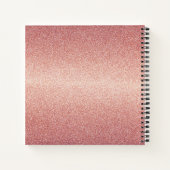 Carnet parties scintillant rose or rose monogramme (Dos)