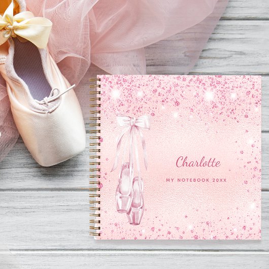 Carnet Parties scintillant rose pâle de danse de ballet m