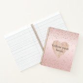 Carnet Parties scintillant rose pâle Love Gold Confetti C (Intérieur)