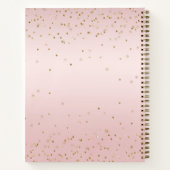 Carnet Parties scintillant rose pâle Love Gold Confetti C (Dos)