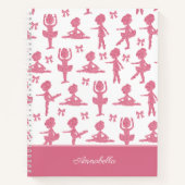 Carnet Parties scintillant rose petite fille Ballerina Ba (Devant)