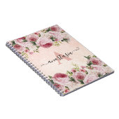 Carnet Parties scintillant rose Rose or fleuri (Côté Droit)