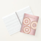 Carnet Parties scintillant rose vif beignets nom moderne  (Intérieur)
