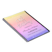 Carnet Parties scintillant rose violet 40e anniversaire L (Côté Droit)