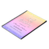 Carnet Parties scintillant rose violet 40e anniversaire L (Côté gauche)