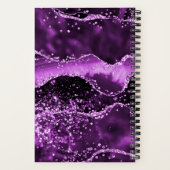 Carnet Parties scintillant rose violet agneau marbre mono (Verso)