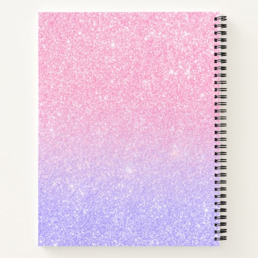 Carnet Parties scintillant rose violet joli Glam Nom de l (Dos)