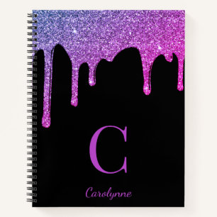 Carnet Parties scintillant rose violet ombre étincelante 