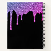 Carnet Parties scintillant rose violet ombre étincelante  (Dos)