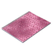 Carnet Parties scintillant rose XOXO (Côté gauche)