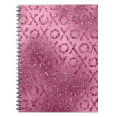 Carnet Parties scintillant rose XOXO (Devant)