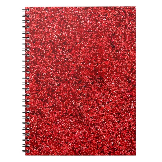 Carnet Parties scintillant rouge (Devant)