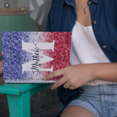 Carnet Parties scintillant Rouge Bleu Blanc USA Nom du mo
