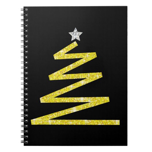 Carnet Parties scintillant sapin de Noël (Devant)