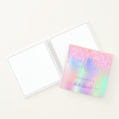 Carnet Parties scintillant Sketchbook gouttes holographiq (Intérieur)