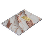 Carnet Parties scintillant tendance en cuivre marbre (Côté gauche)