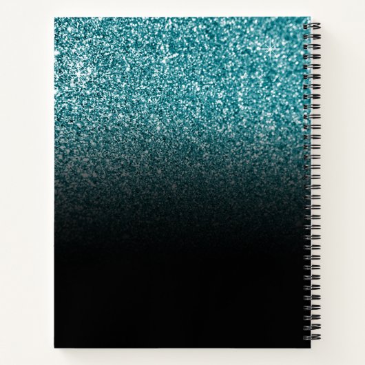Carnet Parties scintillant turquoise Black Ombre Sweet si (Dos)