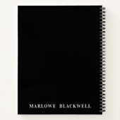 Carnet Parties scintillant Turquoise de Monogramme noir t (Dos)