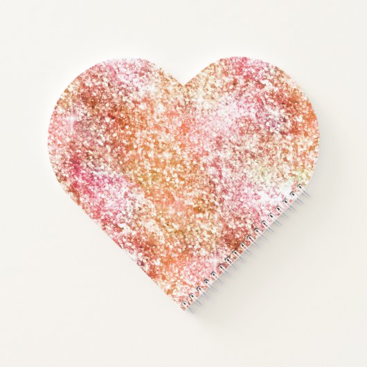 Carnet Parties scintillant Unicorne Peach Rose (Dos)