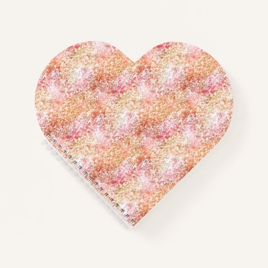 Carnet Parties scintillant Unicorne Peach Rose (Devant)