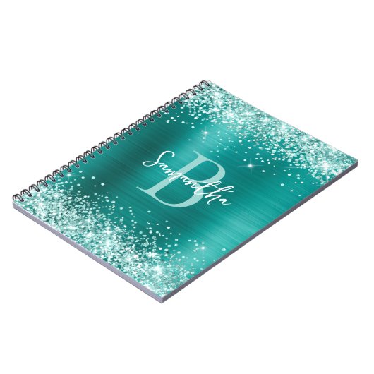 Carnet Parties scintillant verte en mousse de mer Aqua Tu (Côté gauche)