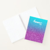 Carnet Parties scintillant violet Aqua Ombre à gauche (Intérieur)