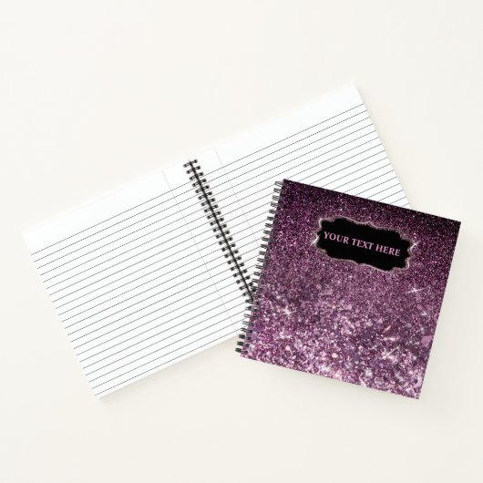 Carnet parties scintillant violet foncé brille (Intérieur)
