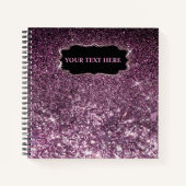 Carnet parties scintillant violet foncé brille (Devant)