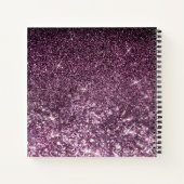 Carnet parties scintillant violet foncé brille (Dos)