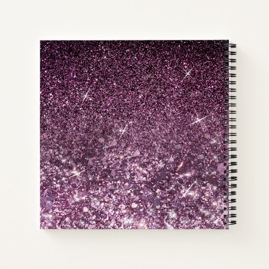 Carnet parties scintillant violet foncé brille (Dos)