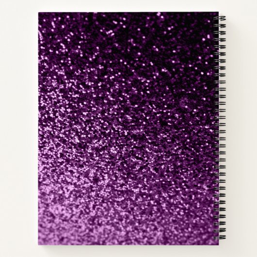 Carnet Parties scintillant violet girly brillant glam mon (Dos)