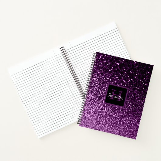 Carnet Parties scintillant violet girly brillant glam mon (Intérieur)