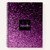 Carnet Parties scintillant violet girly brillant glam mon (Devant)