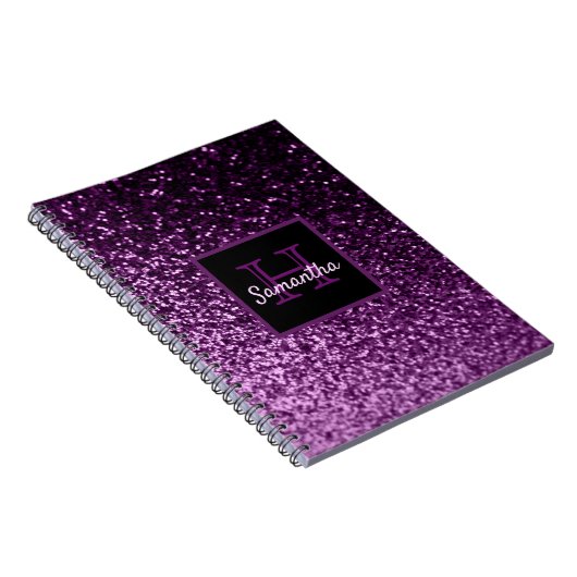 Carnet Parties scintillant violet girly brillant glam mon (Côté Droit)
