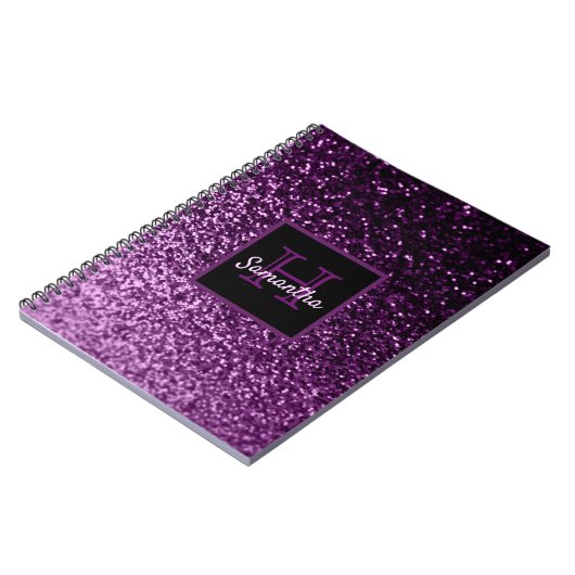 Carnet Parties scintillant violet girly brillant glam mon (Côté gauche)