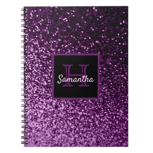 Carnet Parties scintillant violet girly brillant glam mon (Devant)