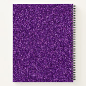 Carnet Parties scintillant violet moderne Monogramme Sket (Dos)