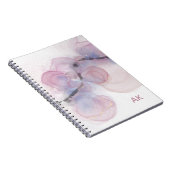 Carnet Parties scintillant violet rose minimale Monogramm (Côté Droit)