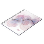 Carnet Parties scintillant violet rose minimale Monogramm (Côté gauche)