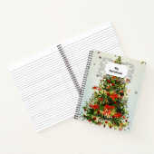 Carnet Parties scintillant Winter Deer Forest Rose Floral (Intérieur)