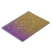 Carnet Parties scintillantes à la mode Girly de gradient (Côté gauche)