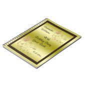 Carnet Parties scintillantes d'or et anniversaire de (Côté gauche)