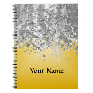 Carnet Parties scintillantes intelligentes de jaune et de